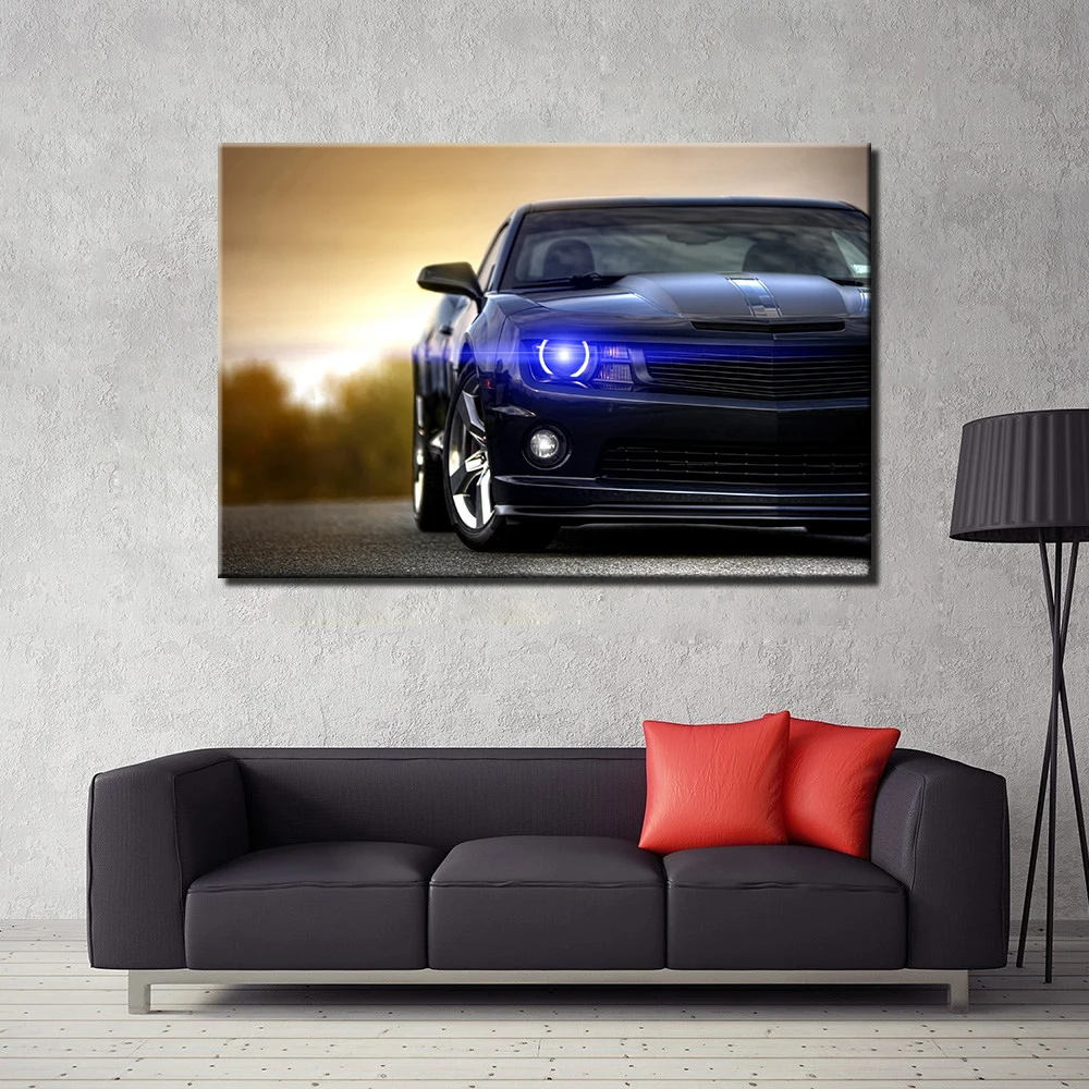Шевроле Камаро плакат с суперкаром холст печать Настенная картина для домашнего