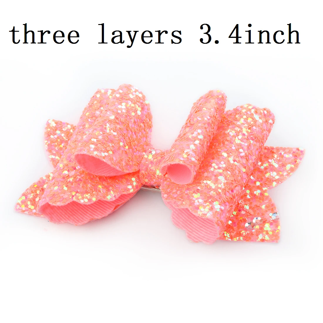 three layers-14 1 шт., заколки для волос для девочек, блестящие банты с зажимом, 3 дюйма, заколка-бабочка, заколки для волос, принт в виде сердца, звезды, патриотизм, точечный дизайн - Цвет: three layers-14