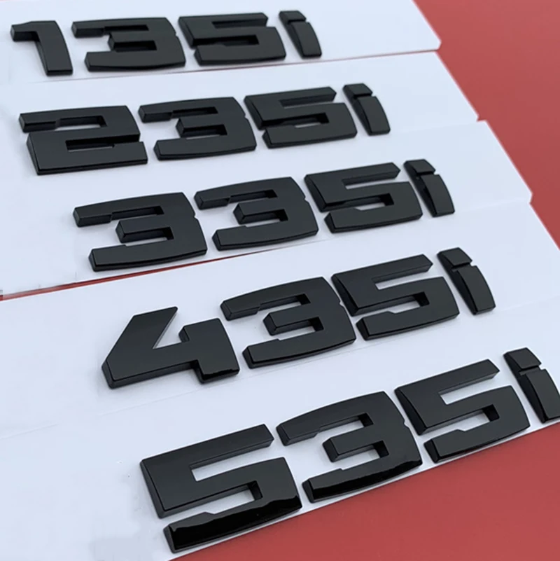 Черная блестящая эмблема с буквенным номером для BMW M M1 M2 M3 M4 M5 M6 M7 M8 X4M X5M X6M M540i M135i