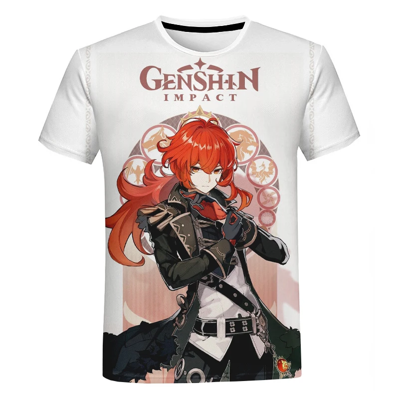 

Genshin Impact 3D Printed T-shirt Anime Game Character Cute Streetwear Short Sleeve Men Women Fashion Casual Oversized T Shirt