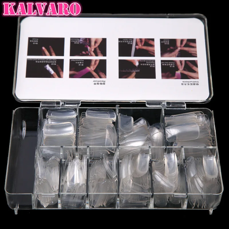 Kalvaro Горячая 1 коробка 500 шт мода формы для наращивания ногтей полное покрытие