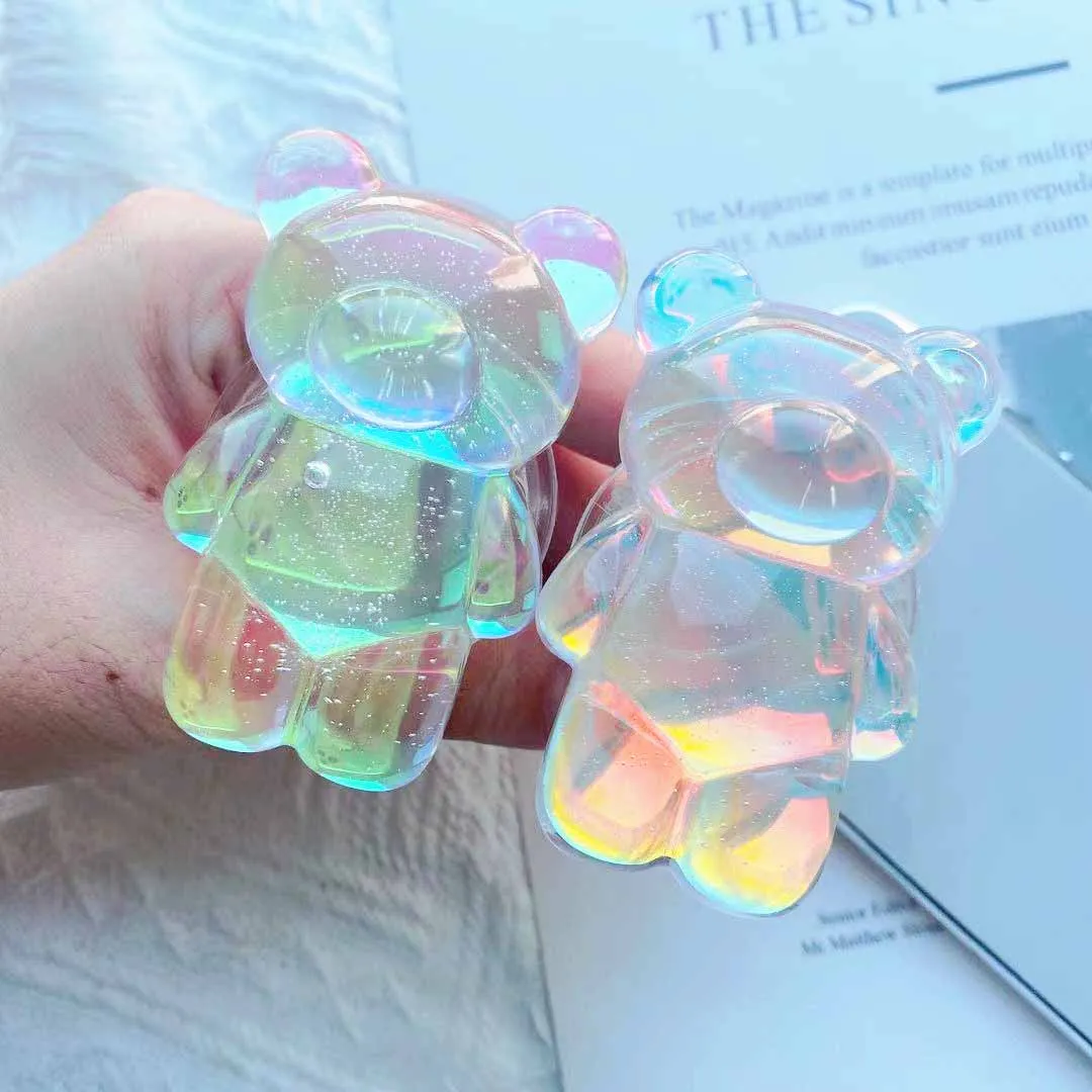 

3D Cute Colorful Crystal Bear Grip Tok Korea Phone Holders Stand Griptok Socket For Phones Support Telephone iphone 13 Bracket