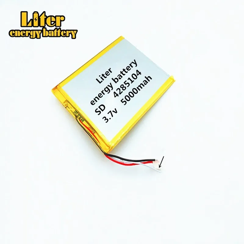 

Бесплатная доставка 3,7 V 5000mAh 4285104 3 провода литиевый планшетный ПК аккумулятор с защитной панелью полимерный аккумулятор