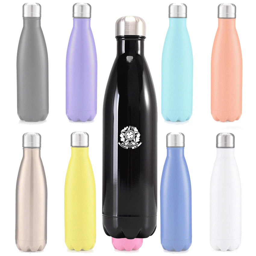 Бразильские бутылки из нержавеющей стали красочные 1000 мл для воды вакуумная