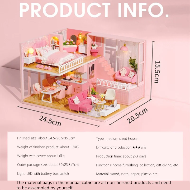 DIY кукольный домик деревянные кукольные домики миниатюрный комплект мебели