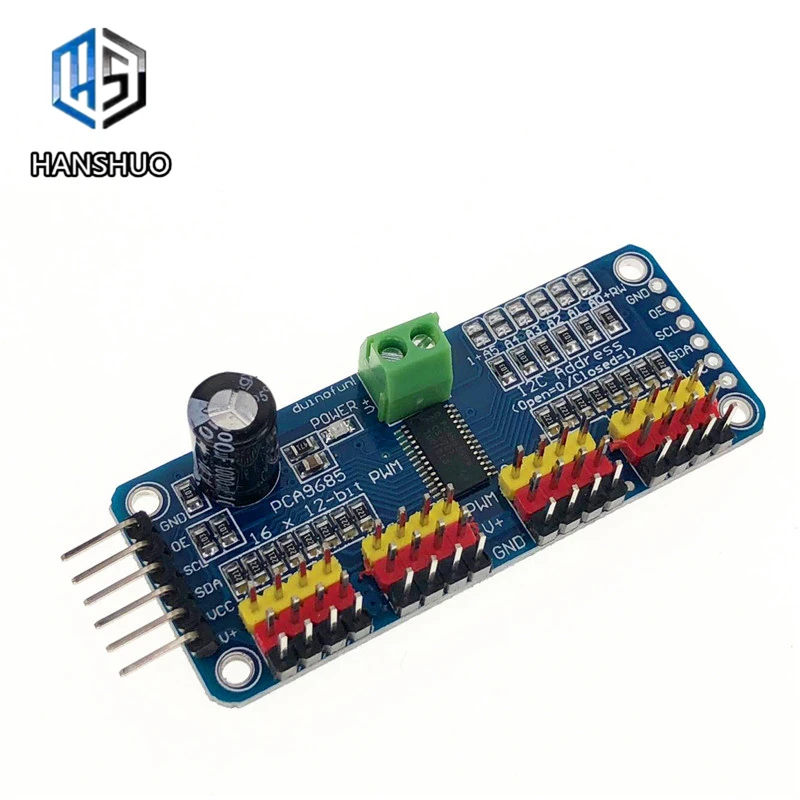 16 канальный видеорегистратор 12 битная ШИМ/Servo Driver I2C интерфейс PCA9685 модуль для arduino