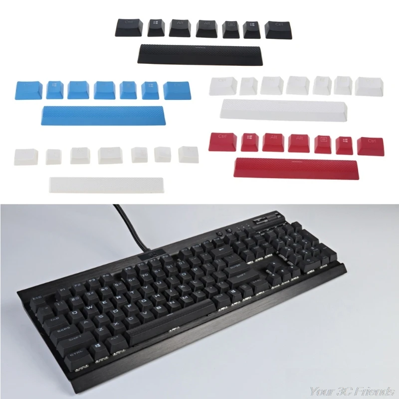 8 клавиш/упаковка колпачки клавиш U Space Bar PBT двойные для Corsair STRAFE K65 K70 K95
