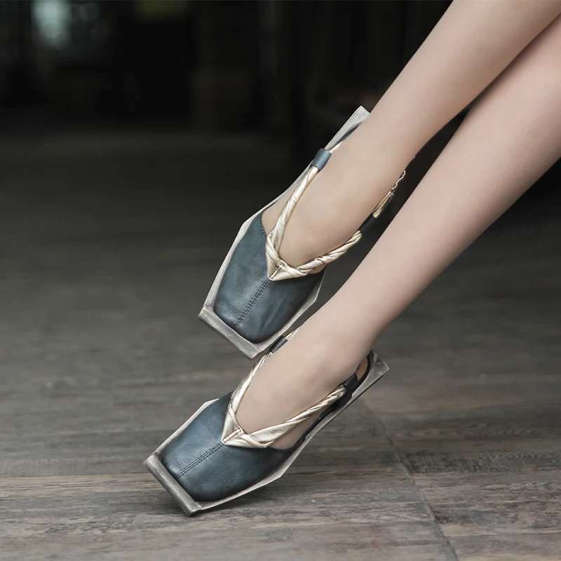 Artdiya/Лидер продаж Сандалии из натуральной кожи с квадратным носком Женская обувь