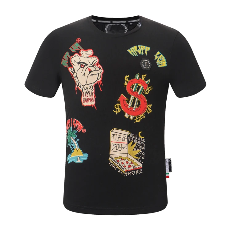 

Мужская футболка с коротким рукавом и принтом черепа, в европейском и американском стиле, 2021