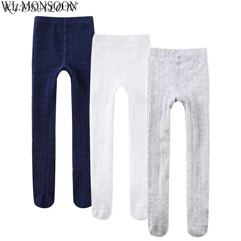 W.L.MONSOON 3 шт./лот леггинсы для маленьких девочек хлопковые узкие детские колготки