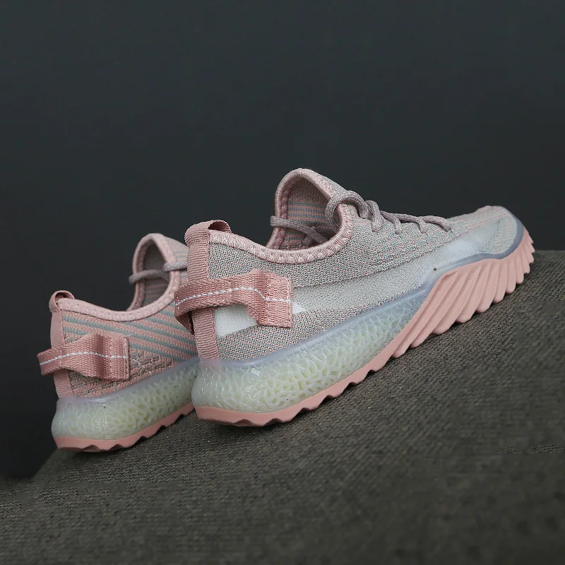 Кроссовки женские сетчатые дышащие лоферы резина модная обувь 2019|Женские