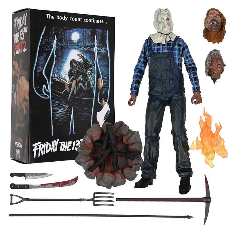 

BANDAI Black Fridays the 13th Part 2 Figure Jason Voorhees Action Figure Mode Toy Collectibles Cartoon DX 7Inch Dolls Ornament