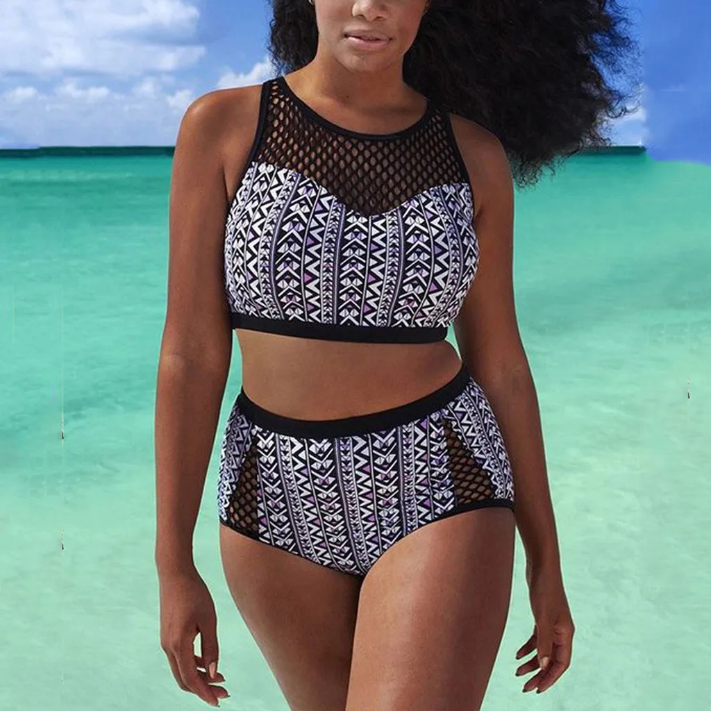 Женский купальный костюм танкини в комплекте с шортами для мальчиков сетчатые