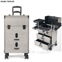 makeup trolley luggage box women cosmetic bag on wheels nail tattoo trolley case suitcase multifunctional beauty case toolbox