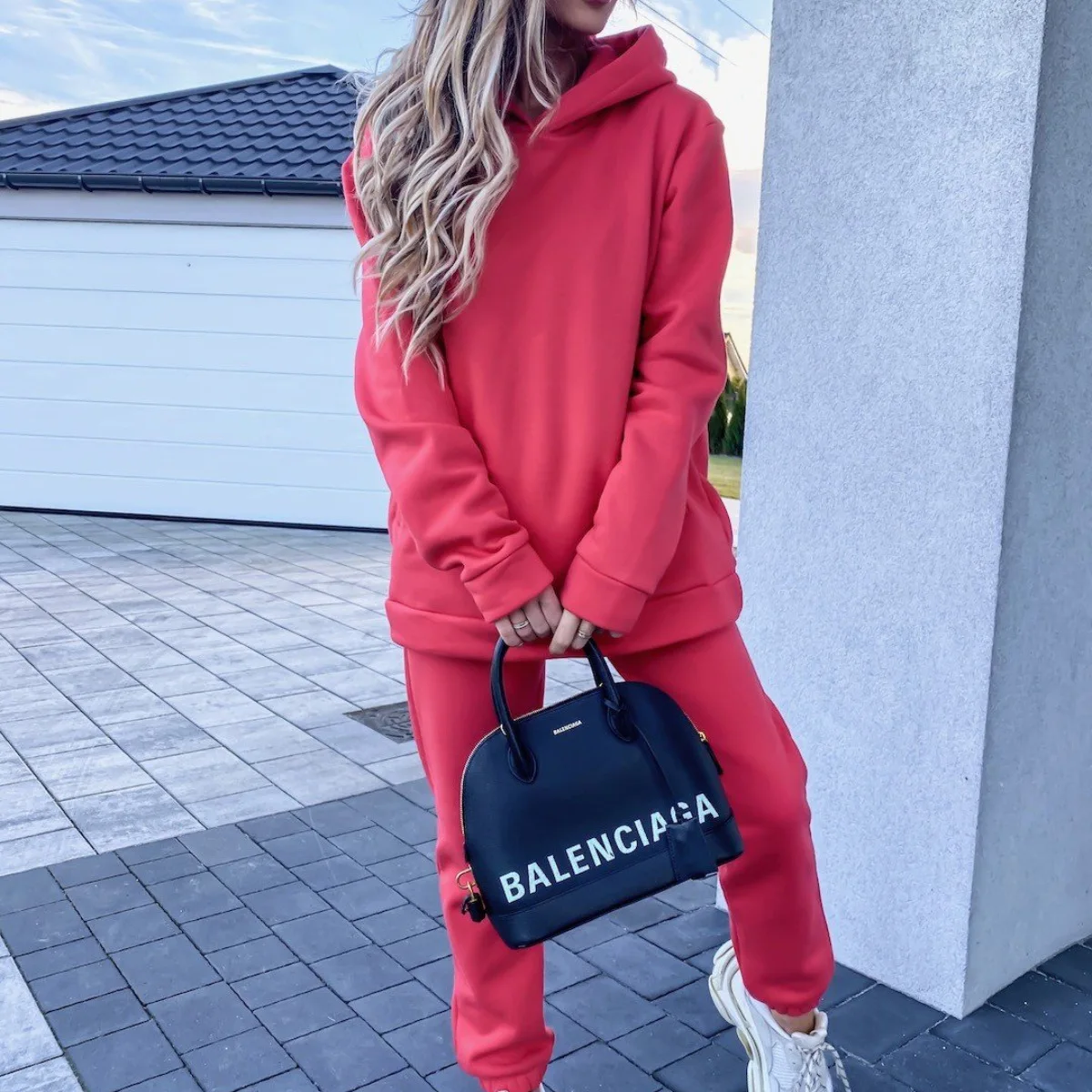 

Autumn and Winter Women's New Sports Suit Leisure Hooded Sweater Outdoor Sports Running Fitness Suit Two-piece jogging suits