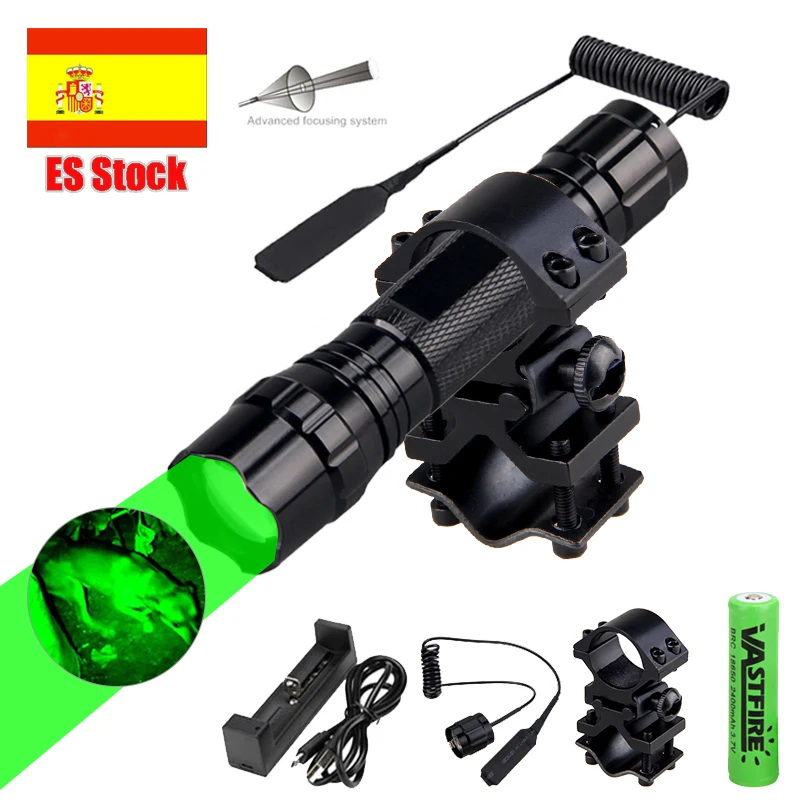 300 ярдов масштабируемый светодиодный светильник фонарь для тактической вспышки