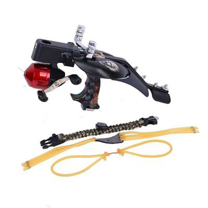 

Professional Hunting Shoot Fishing Slingshot Outdoor Stainless Steel Portable High Precision Shooting Catapult Launcher