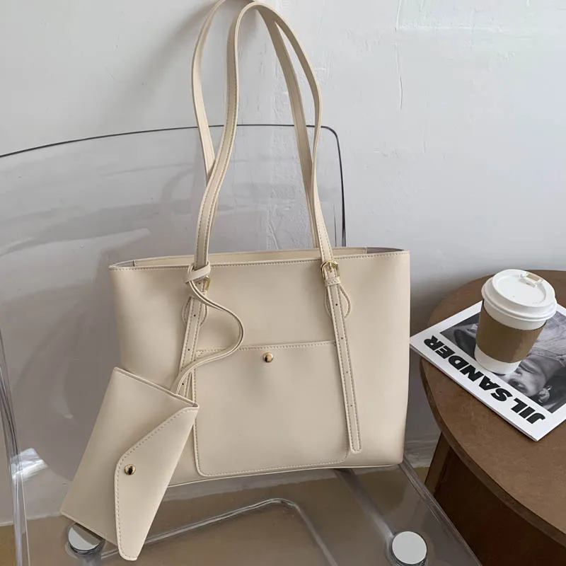 Женские сумки через плечо вместительная кожаная сумка на ремне с кошельком для