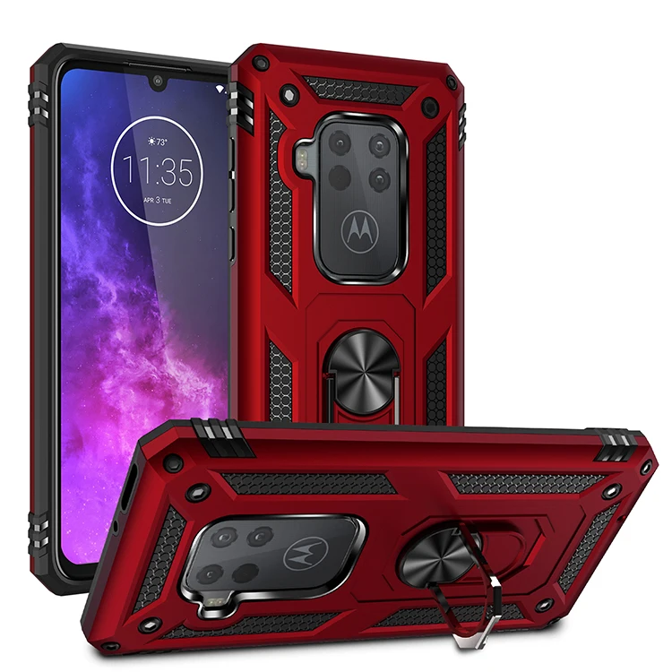 Защитный чехол для телефона Motorola Moto G8 E5 G6 Play Plus с кольцом-держателем One Zoom Pro