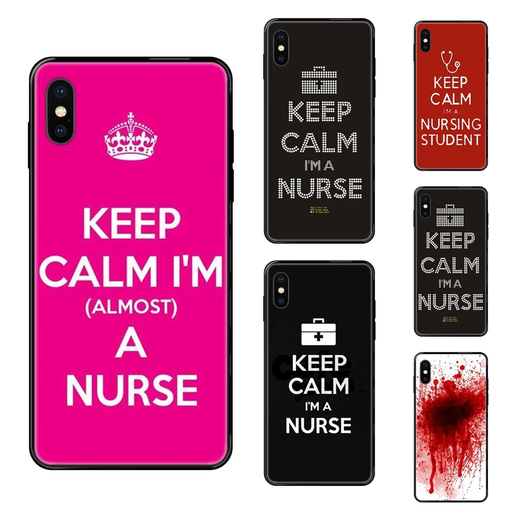 Keep Calm I'm медсестра работа новейший роскошный качественный черный чехол для