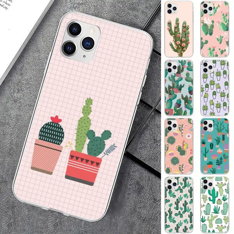 

Art Cactus Plant Phone Case for iPhone 11 12 13 mini pro XS MAX 8 7 6 6S Plus X 5S SE 2020 XR case