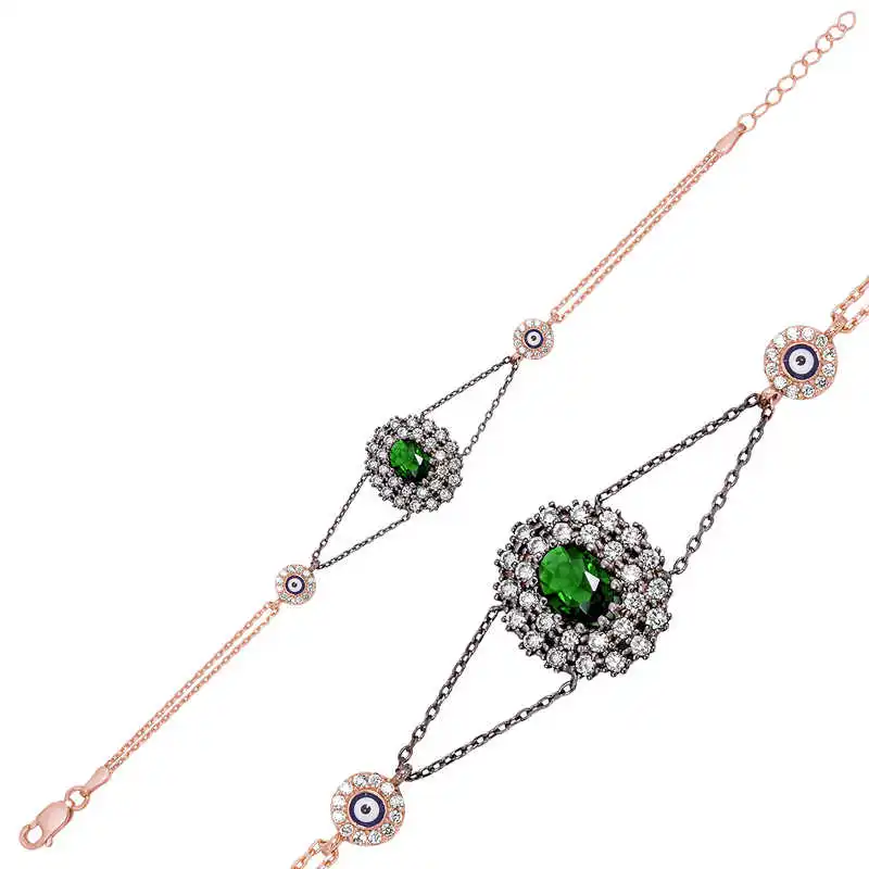

Silverlina Silver Green Cubic Zirconia Authentic Womens Bracelet