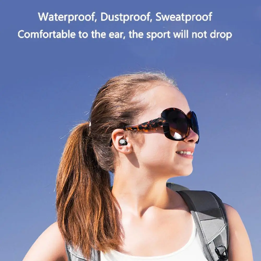 Bluetooth-наушники 5 0 стереонаушники беспроводная мини-гарнитура со светодиодным