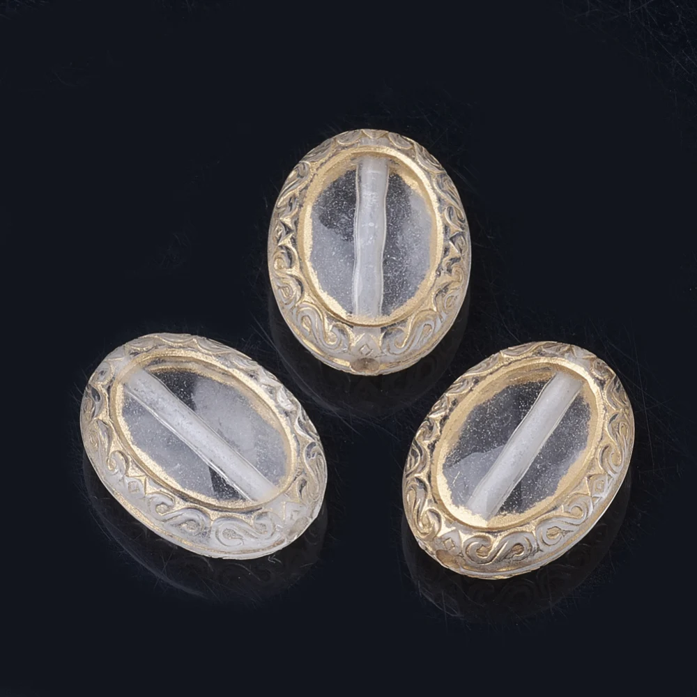 

about 610pcs/500g Transparent Acrylic Oval Beads Clear Glitter Beads For DIY Handmade Jewelry Making Necklace Accessories