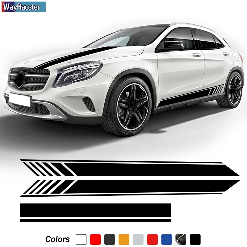 Издание 1 наклейка на капот автомобиля боковые полосы юбка для Mercedes Benz GLA Class X156 GLA45