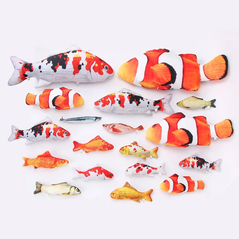 Милый плюшевый креативный 3D Карп Рыба Форма кошка игрушка Моделирование рыбы