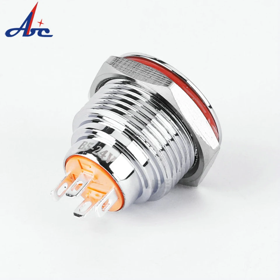 16MM Reset With Power Symbol Illuminated Short Waterproof Metal Push Button Switch | Обустройство дома