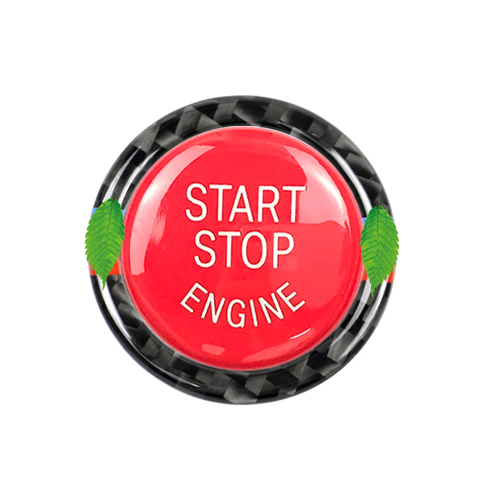 2Pcs Carbon Fiber Car Engine Start Stop Button Rings Trim for BMW E90/E92/E93 | Автомобили и мотоциклы