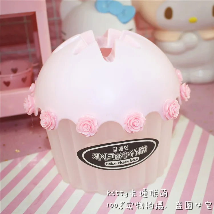 Милый мультфильм розовый Девушка hello kitty cat рулон бумажной трубки папиросный ящик
