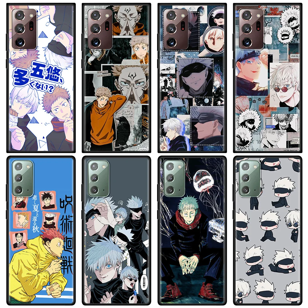 

Cellphone Case For Samsung Galaxy Note 20 Ultra 10 Lite Plus 9 8 Shell Jujutsu Kaisen Cute Gojo Silicone Funda Coque