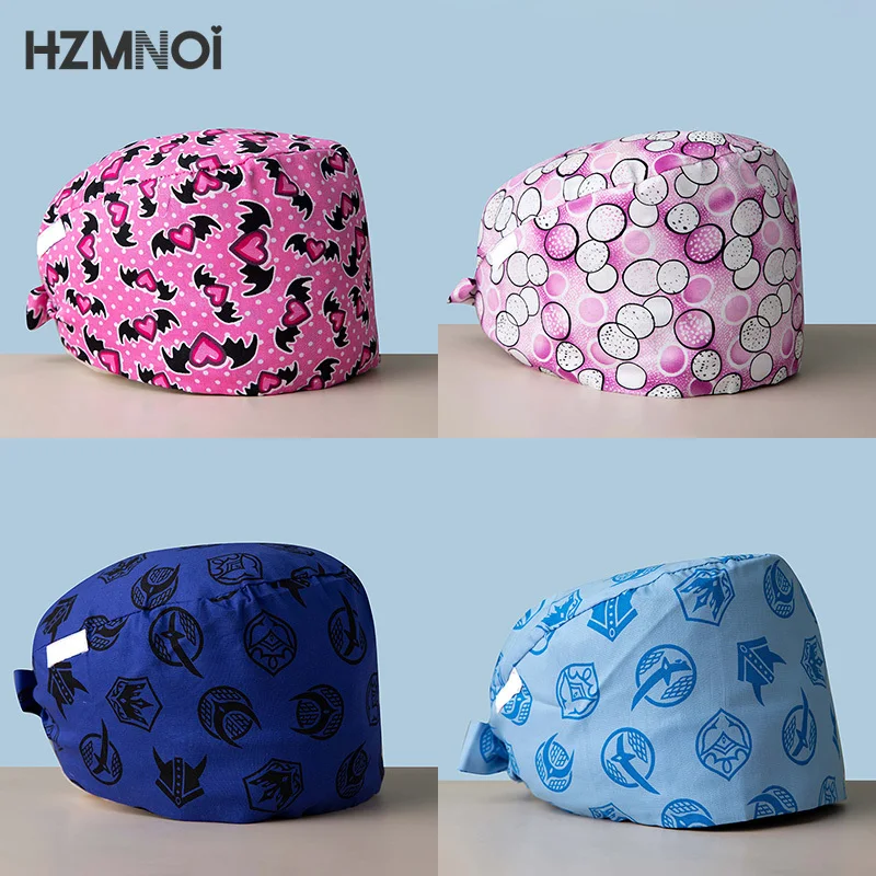 

2021 New Four Seasons Universal Female Nurse Cap Surgeon Surgical Cap Dental Surgical Cap Unisex Beauty Salon Chef Scrub Cap