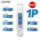 5(100A) 220 В230 В Din-рейка RS485 однофазный Modbus-RTU энергопотребление энергии кВт-ч ваттметр счетчик электроэнергии