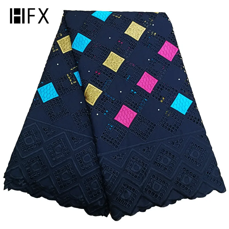 Швейцарская вуаль из чистого хлопка с камнями желтая африканская сухая