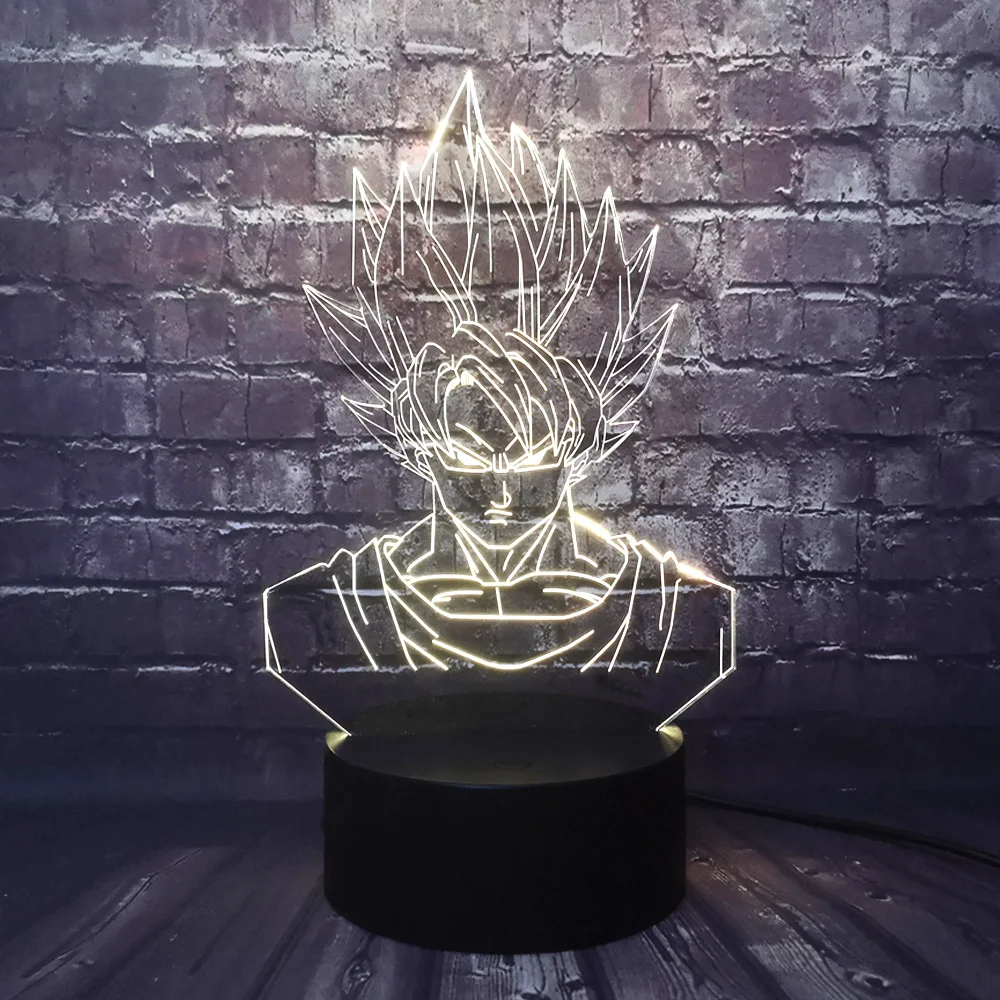 Новинка 3d-лампа с супергероями драконий жемчуг Сон Гоку светодиодный RGB ночник