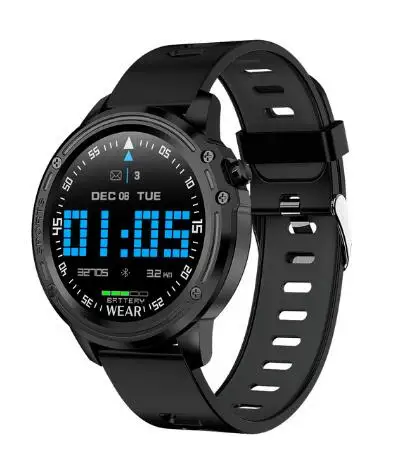 black L8 Smart Watch Men IP68 Waterproof Reloj Hombre Mode SmartWatch with Blood Pressure Watches Sports Fitness Heart Rate Watch Man - Цвет: black
