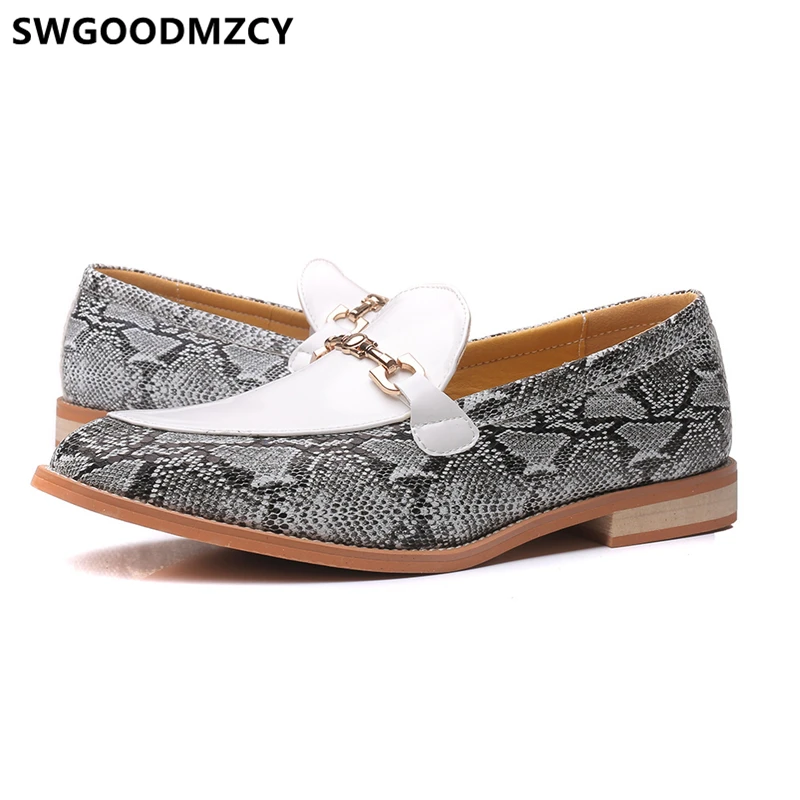 Туфли мужские кожаные классические дизайнерская обувь змеиная кожа лоферы