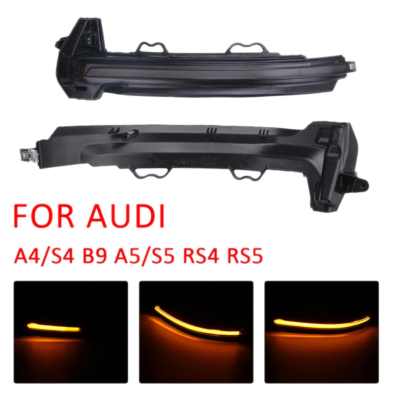 Car LED Dynamic Turn Signal Light Rearview Mirror Indicator Blinker for Audi A4/S4 B9 A5/S5 RS4 RS5 2016-2019 | Автомобили и