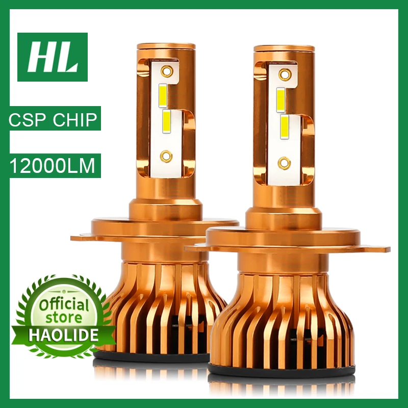 /HL Mini H4 H7 светодиодный H11 фар автомобиля 12000LM 6000 К авто лампы H1 9005 HB3 9006 HB4 H8