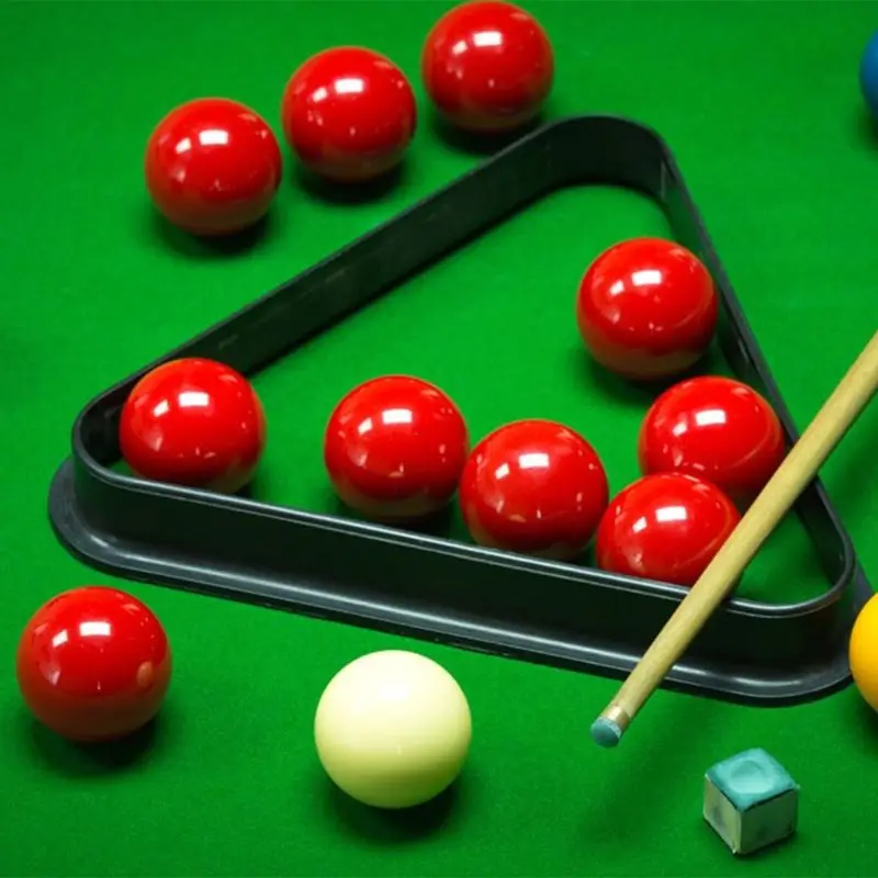 

2021 New Plastic Triangle Shape English Billiard Balls Organize Sturdy Racks Snooker Game Club Storage Accessory