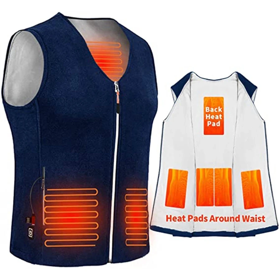 Жилет мужской зимний с подогревом и 5 зонами подогрева|Жилетки для похода| |