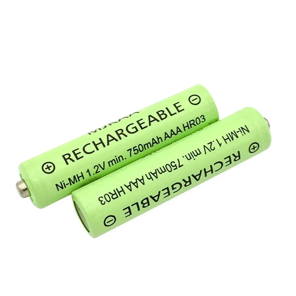12 шт AAA(не AA) перезаряжаемые батареи высокой производительности 1,2 V 750mAh ni-mh AAA батареи