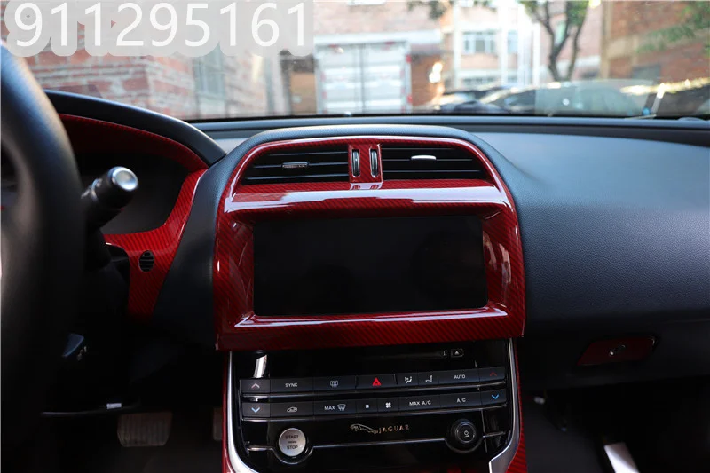 

for 2018-2019 new Jaguar XEL red carbon fiber color interior modification gear shift central control power window sequins
