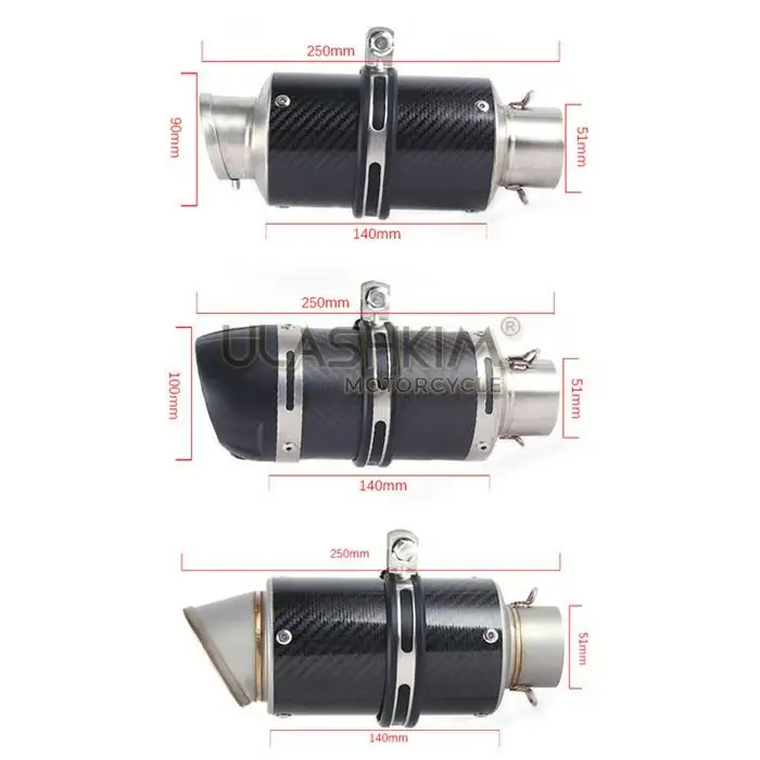 

Motorcycle Full Exhaust System Muffler Escape Modified Contact Middle Link Pipe Tube Slip On For Honda CBR300 CBR300R Q