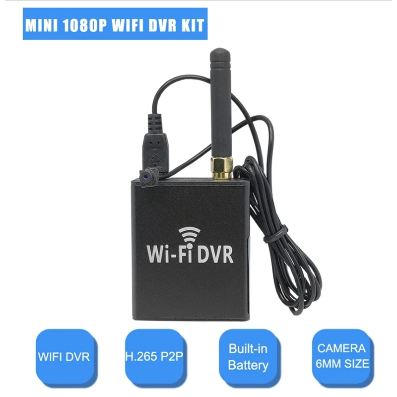 1080P WI-FI DVR Беспроводной небольшой цифровой видеорегистратор с 720P Мини Камера