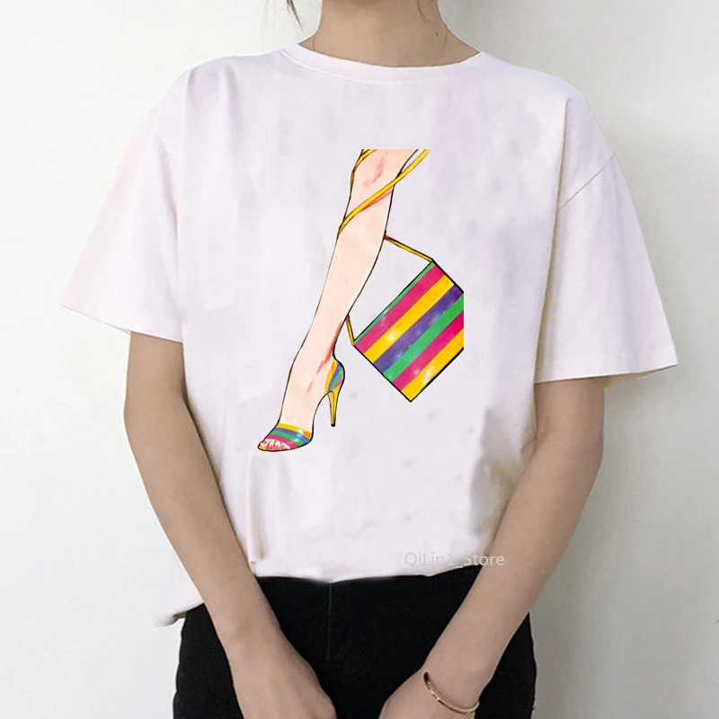 Розовая футболка на высоком каблуке Женская Роскошная в стиле Парижа женские