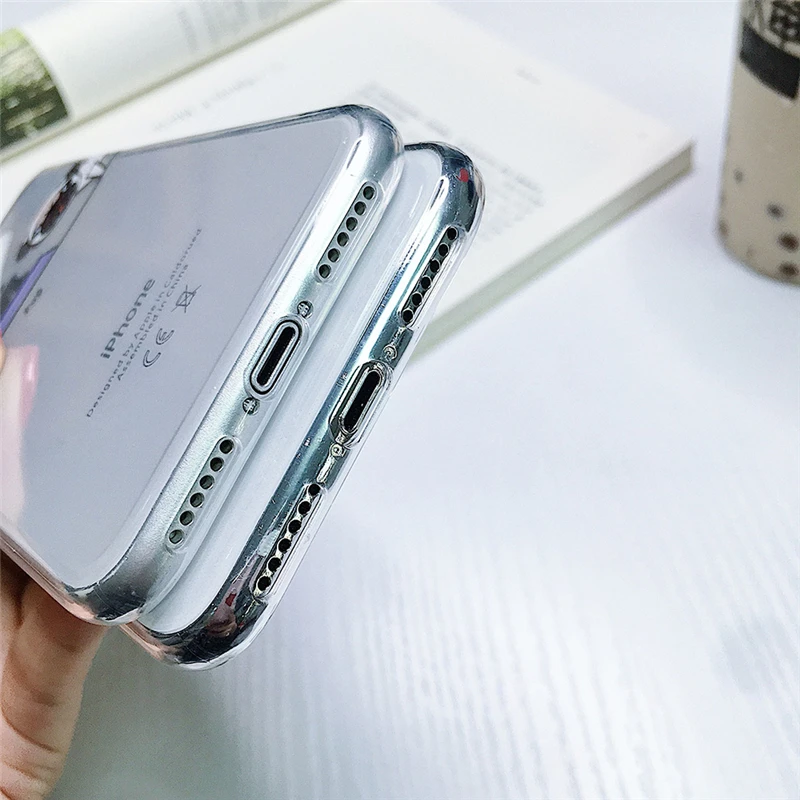 Креативный веселый рисунок питомца собаки на чехле для телефона Apple для iPhone 6 6S 7 8 PLUS X XR XS MAX, противоударный, полностью прозрачный.
